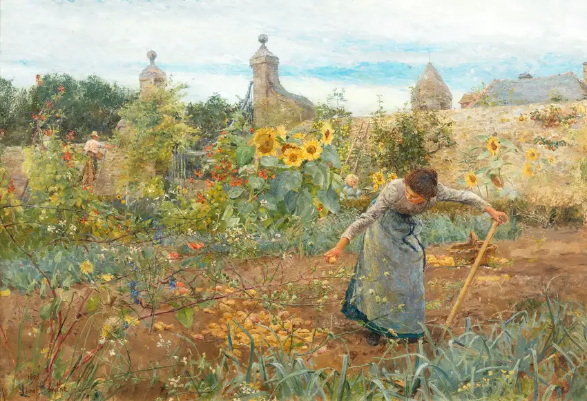 The garden, Chateau Honvault (1898) by Lionel Percy Smythe